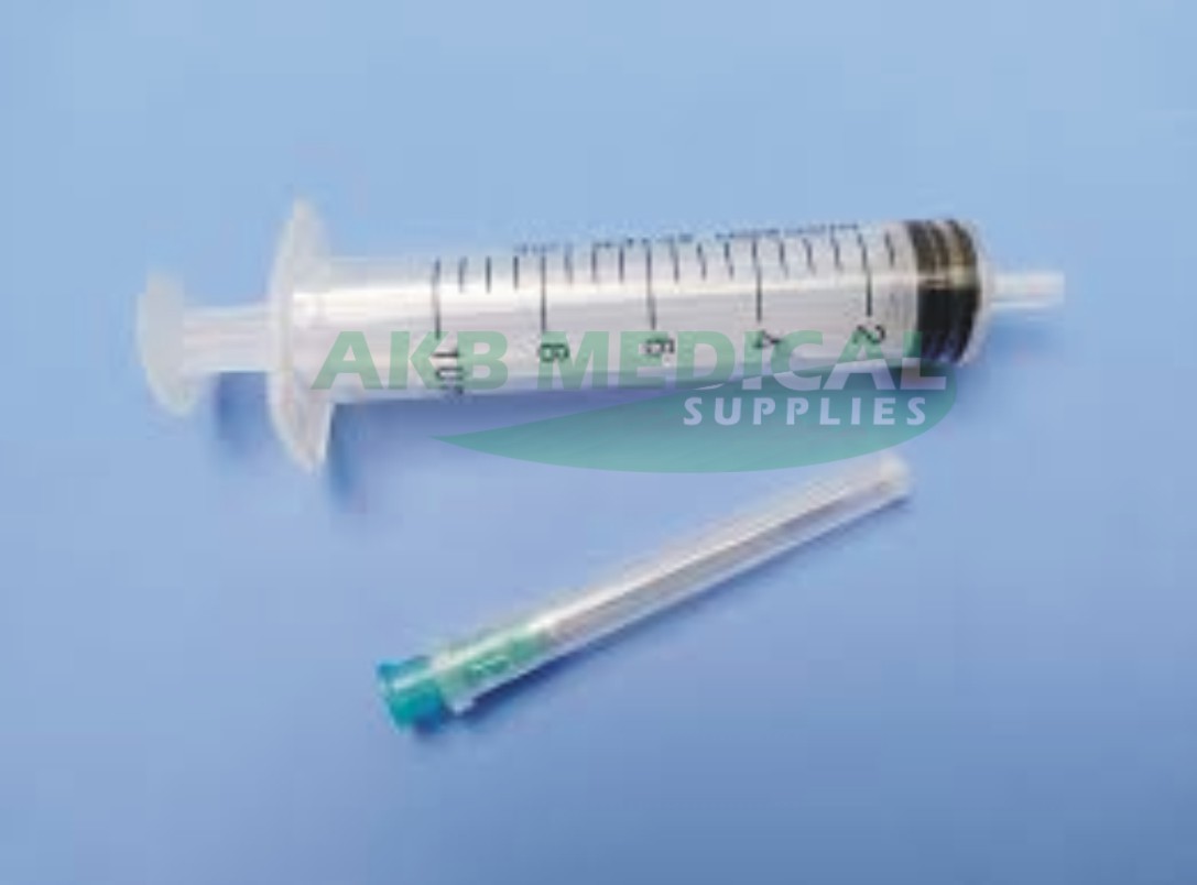 Syringe, 10ml, disposable with 21g needle
